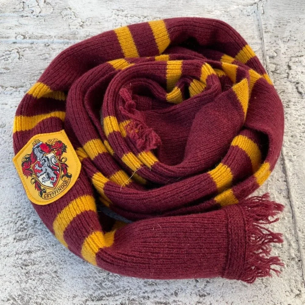 Harry Potter Scarf Red/Yellow Long Scarf 100% Wool Scarf Unisex